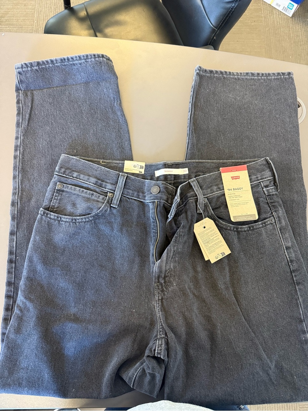 Black Baggy Jeans with Tags